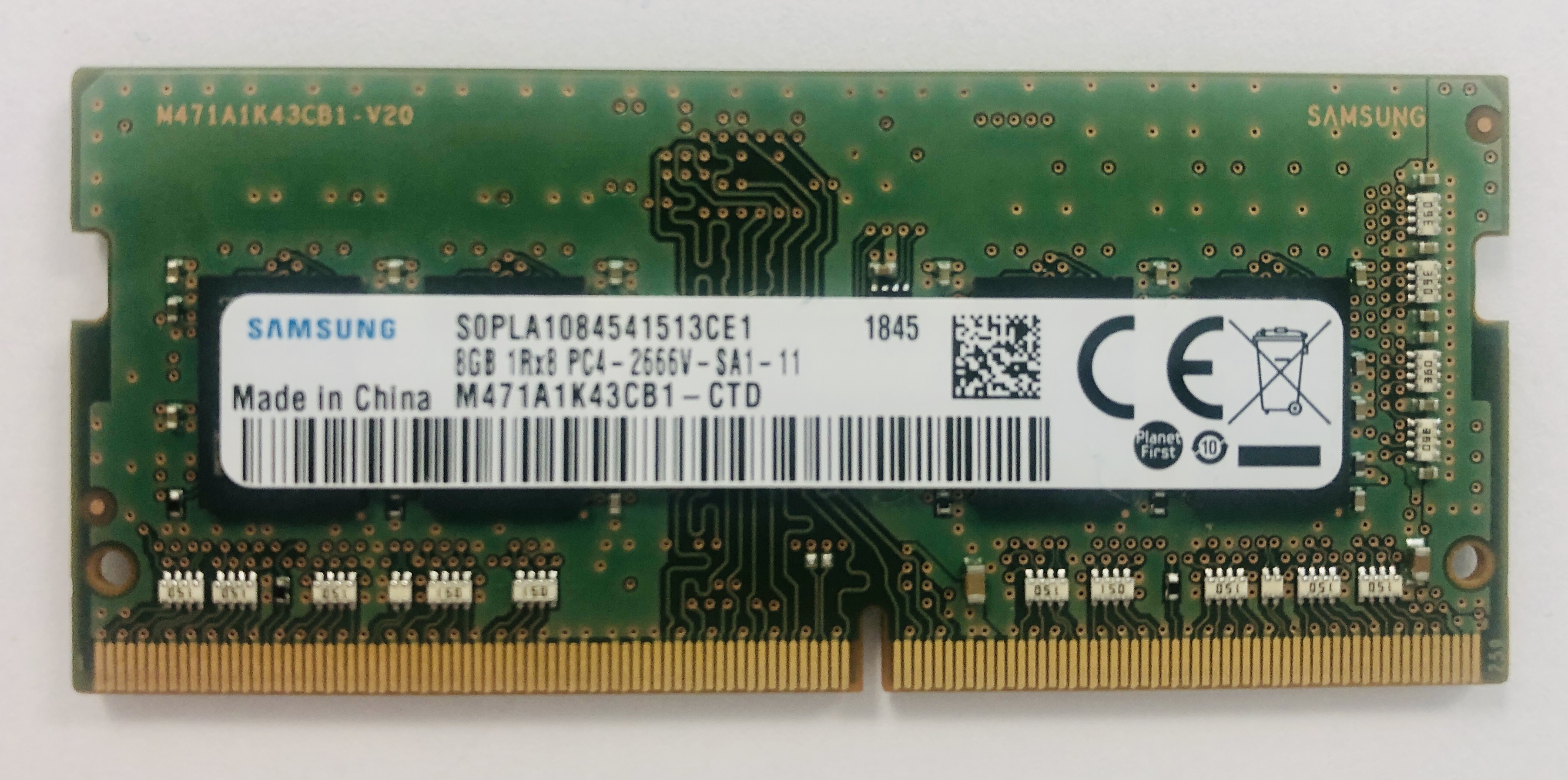 Samsung 8GB DDR4 2666 MHz RAM SO DIMM 260PIN / PC4 21300 1Rx8 *gebraucht*