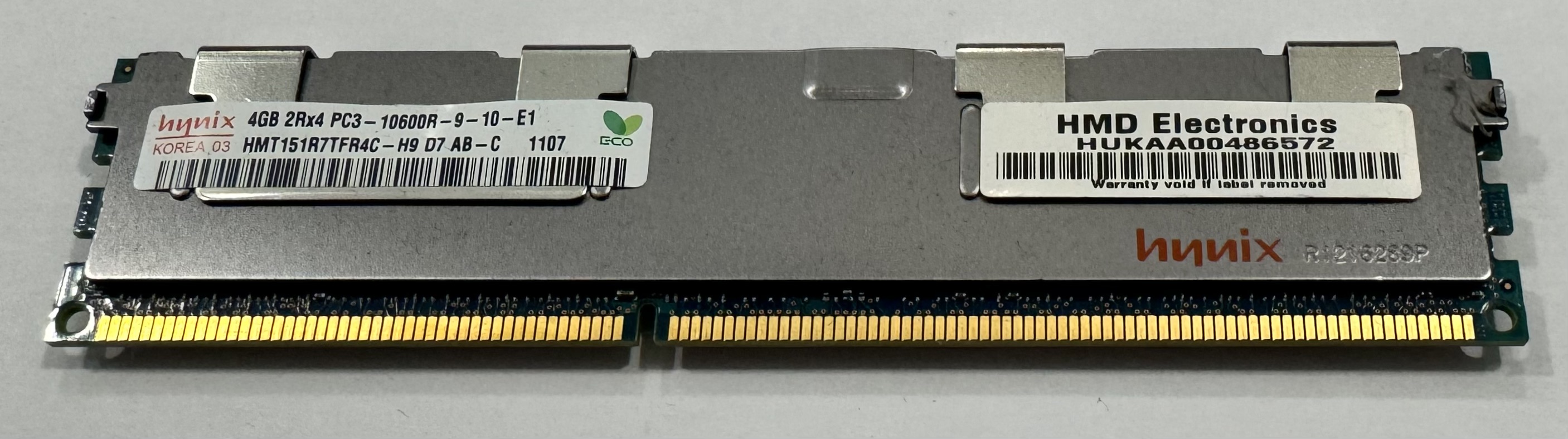 hynix 4GB 2Rx4 PC3-10600R DDR3 Registered Server-RAM Modul REG ECC - HMT151R7TFR4C-H9