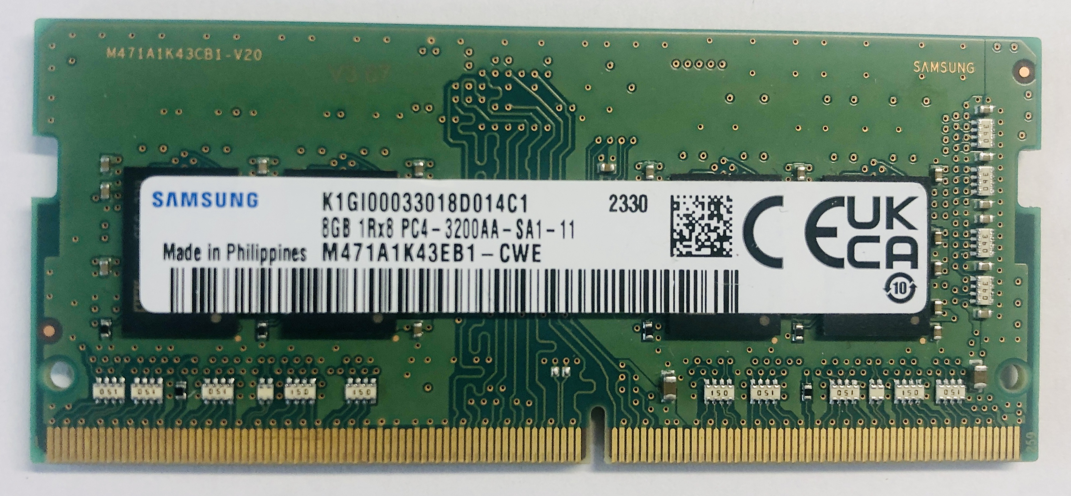 Samsung DDR4 RAM SO DIMM 8GB 1Rx8 3200 MHz / PC4 25600 *gebraucht*