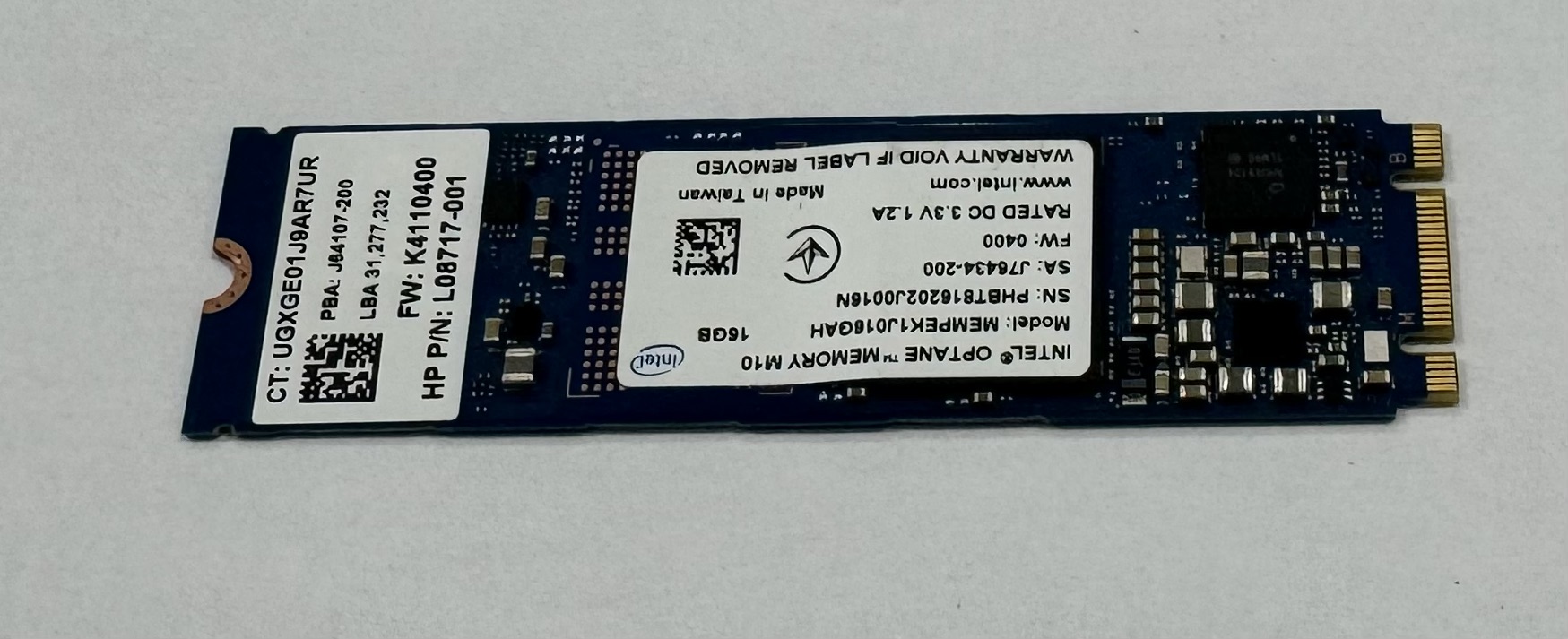 Intel Optane Memory M10 16GB, M.2 2280 / B-M-Key / PCIe 3.0 x2 *gebraucht*