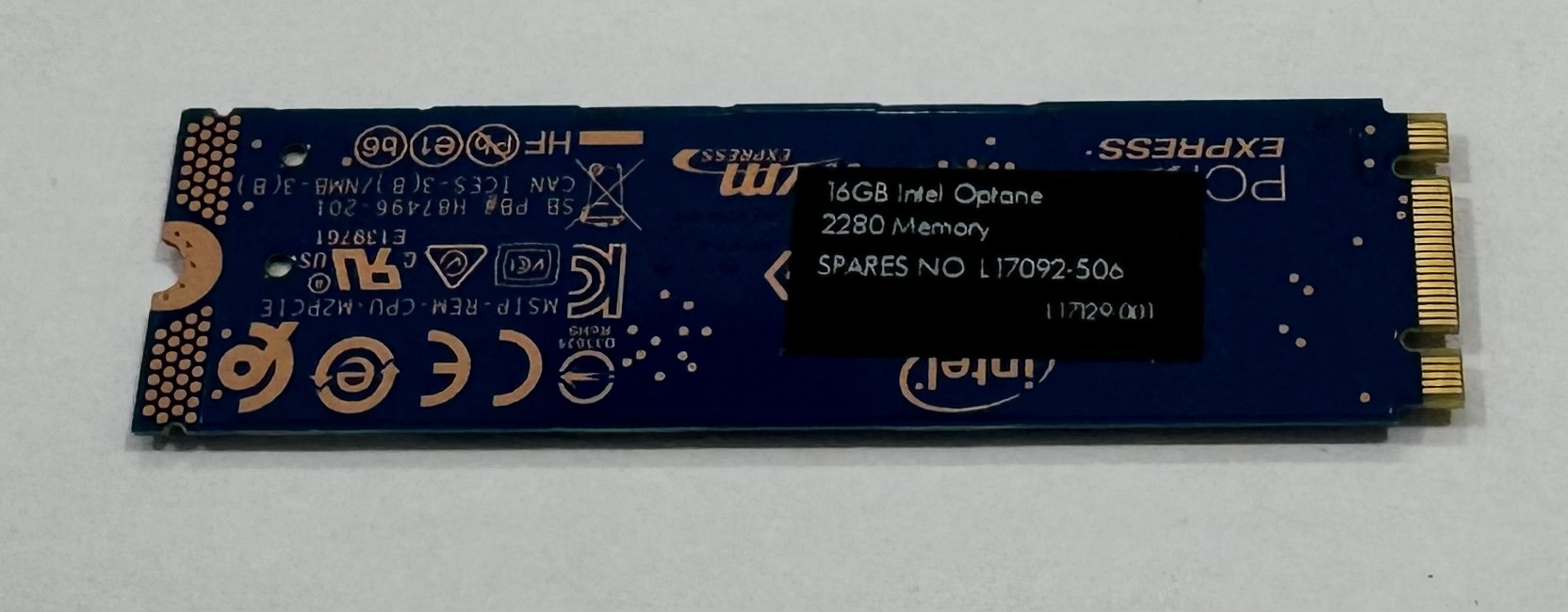 Intel Optane Memory M10 16GB, M.2 2280 / B-M-Key / PCIe 3.0 x2 *gebraucht*